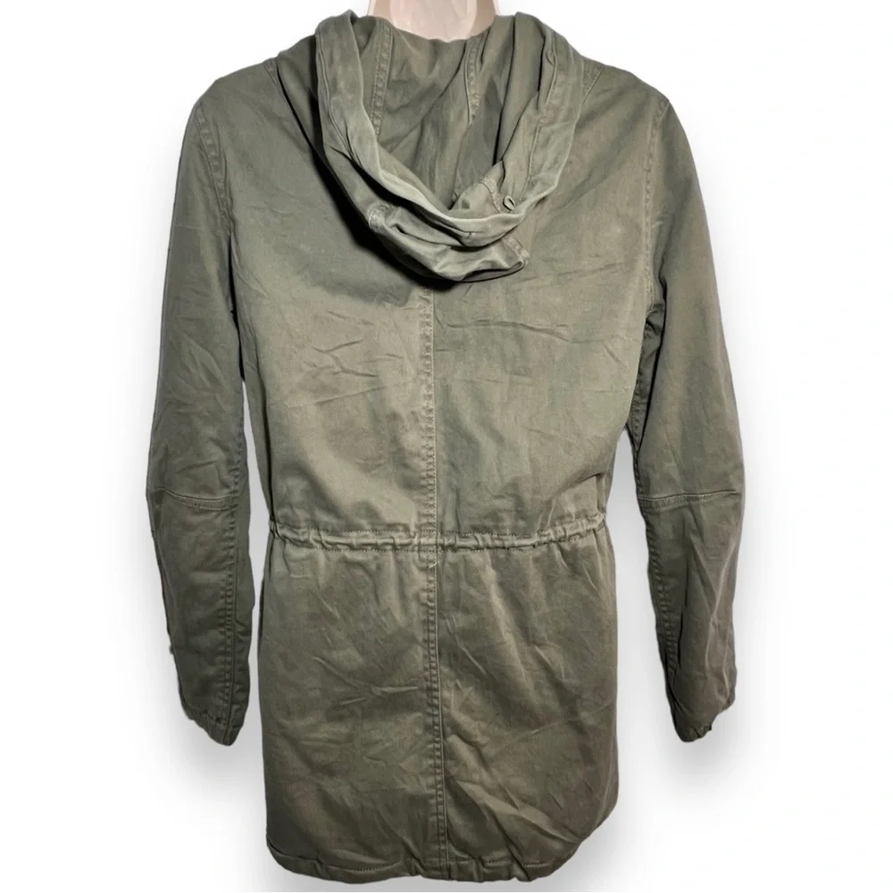 BANANA Republic Women’s Hooded Utility Coat Olive Green Size XS - Picture 5 of 7